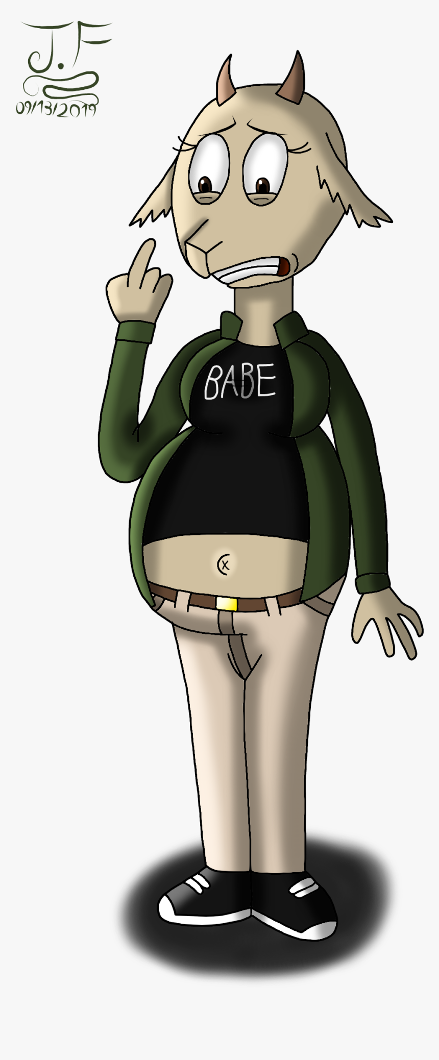 Random Tubby Goat Girl - Cartoon, HD Png Download