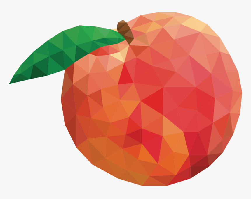 Geometric Vector Apple - Imp Peach, HD Png Download