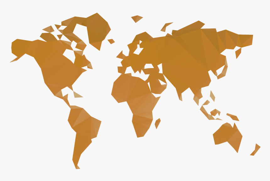 Black Painted World Map, HD Png Download