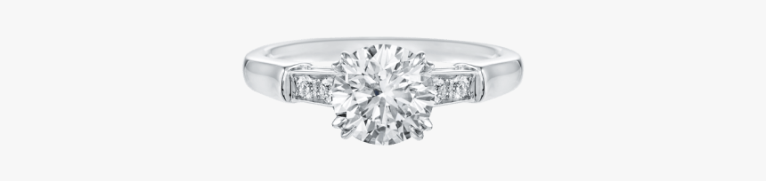 Tryst系列圆形明亮式切工钻石订婚戒指 - Engagement Ring, HD Png Download