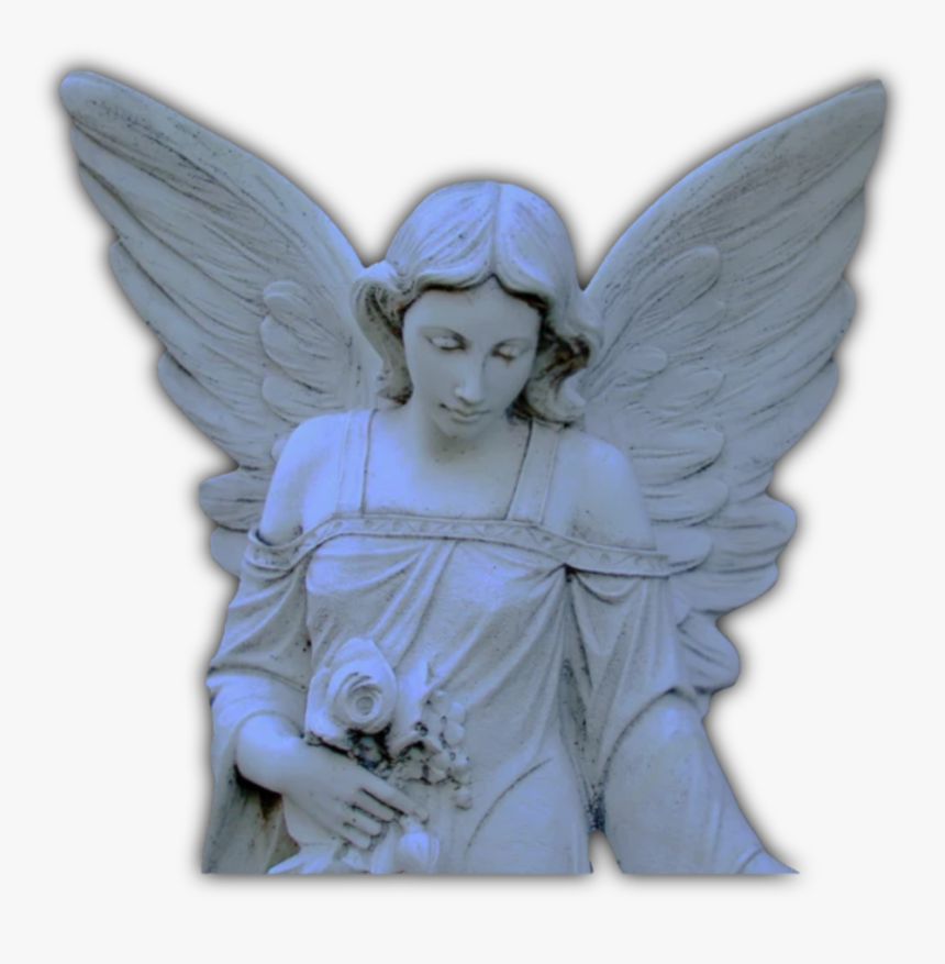 #angel #sculpture #stone #complex #edit #complexedit - Angel Statue Aesthetic, HD Png Download