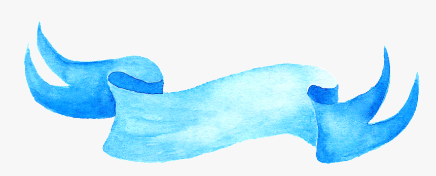 This Graphics Is Fresh Blue Ribbon With Transparent - Watercolor Paint, HD Png Download