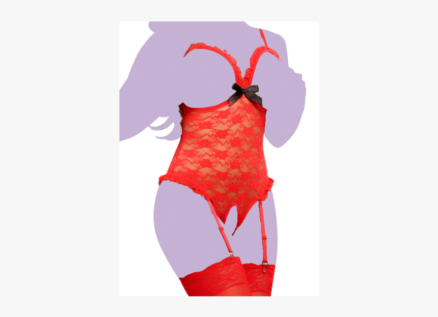Floral Lace Crotchless Teddy - Lingerie, HD Png Download