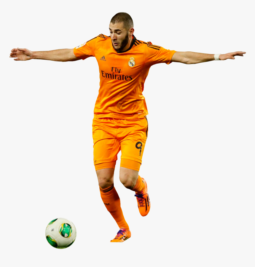 Karim Benzema render - Kick Up A Soccer Ball, HD Png Download