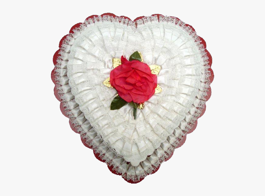 Vintage Heart Shaped Candy Box - Garden Roses, HD Png Download