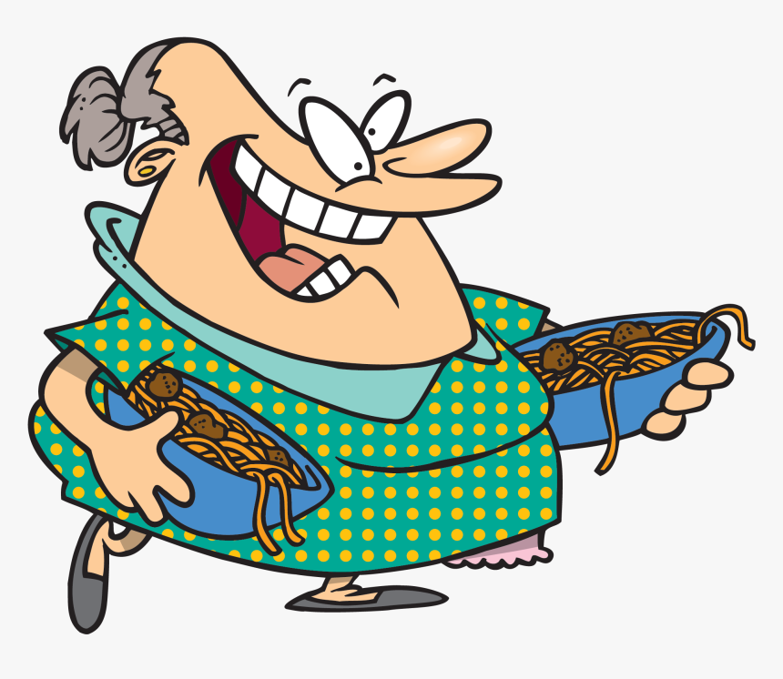 Old Italian Woman Cartoon, HD Png Download