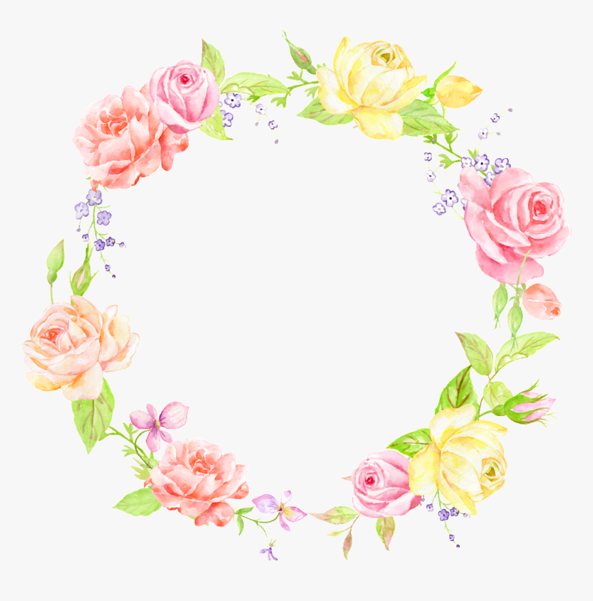 Literary Girl Wreath Decoration Vector - Garden Roses, HD Png Download