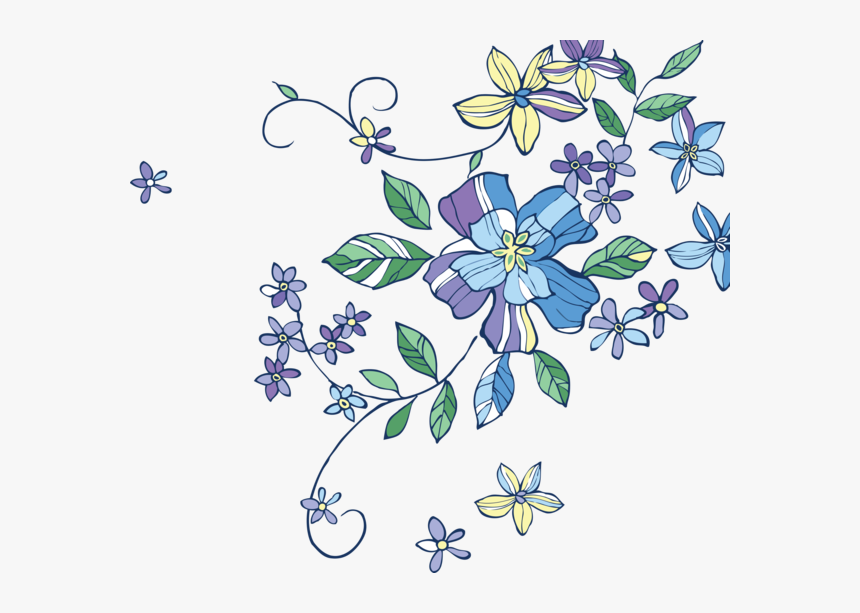 Coins Bordures Fleurs Lavande Roses Décos Scrapbooking - 花 落, HD Png Download