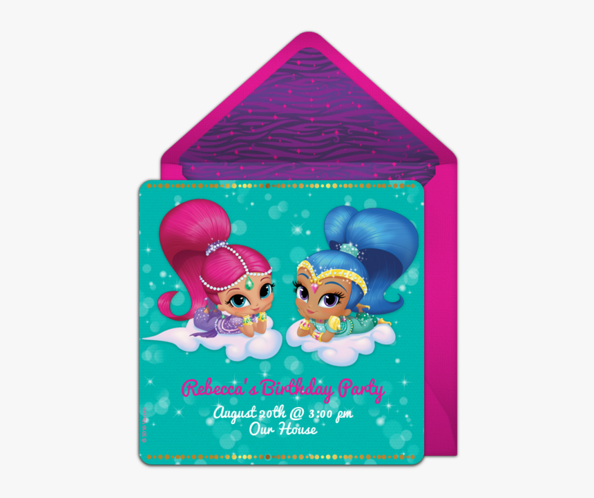 Usemap - Shimmer And Shine Printable Invitations, HD Png Download