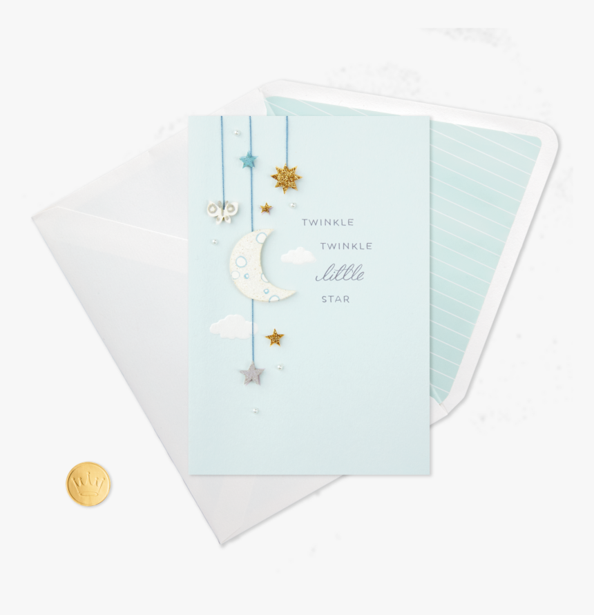 Twinkle Little Star New Baby Congratulations Card - Paper, HD Png Download