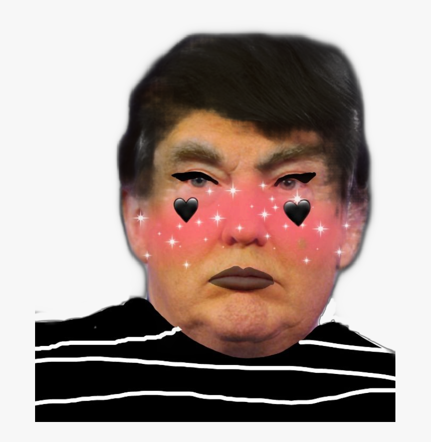 #egirl #donaldtrump 😂🖤🖤🖤 - Close-up, HD Png Download