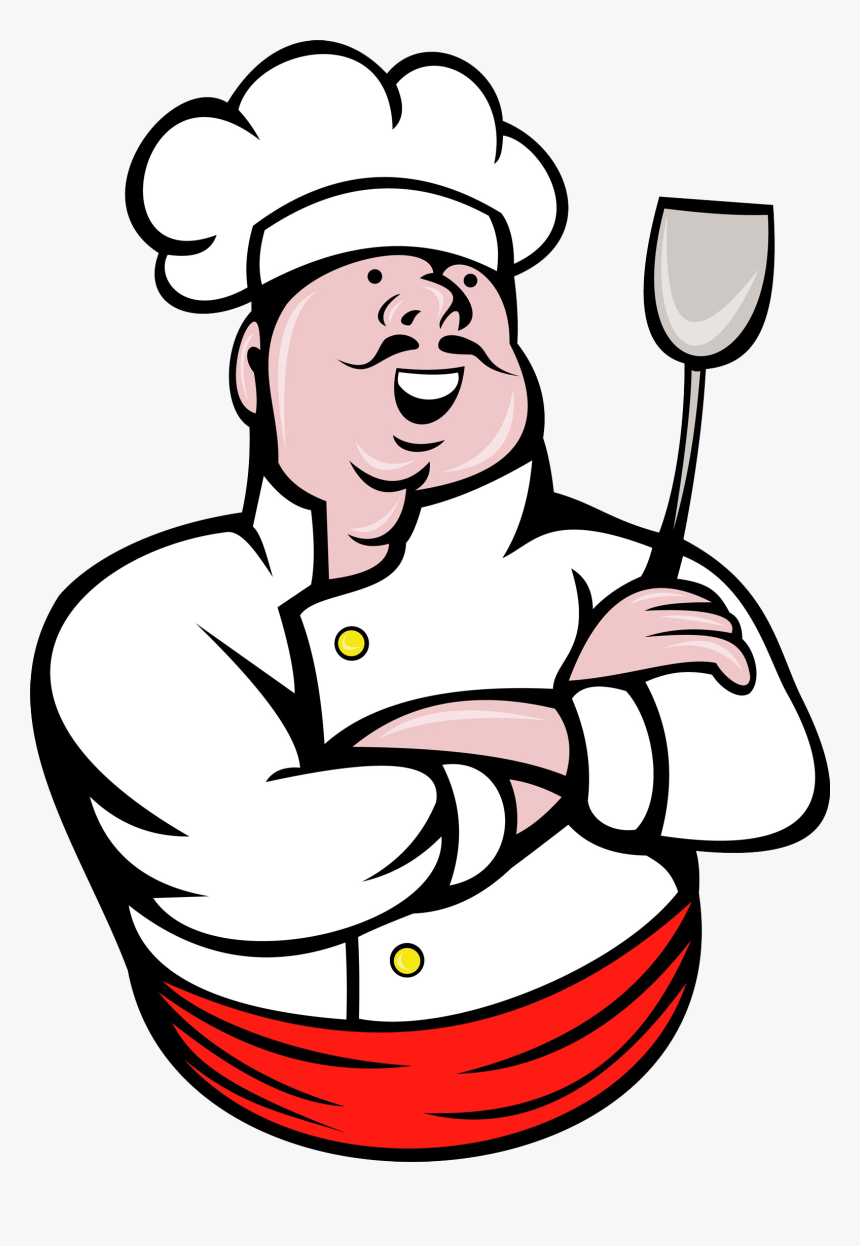 Graphic Transparent Download Chef Spatula Royalty Free - Chef Black And White Clipart, HD Png Download