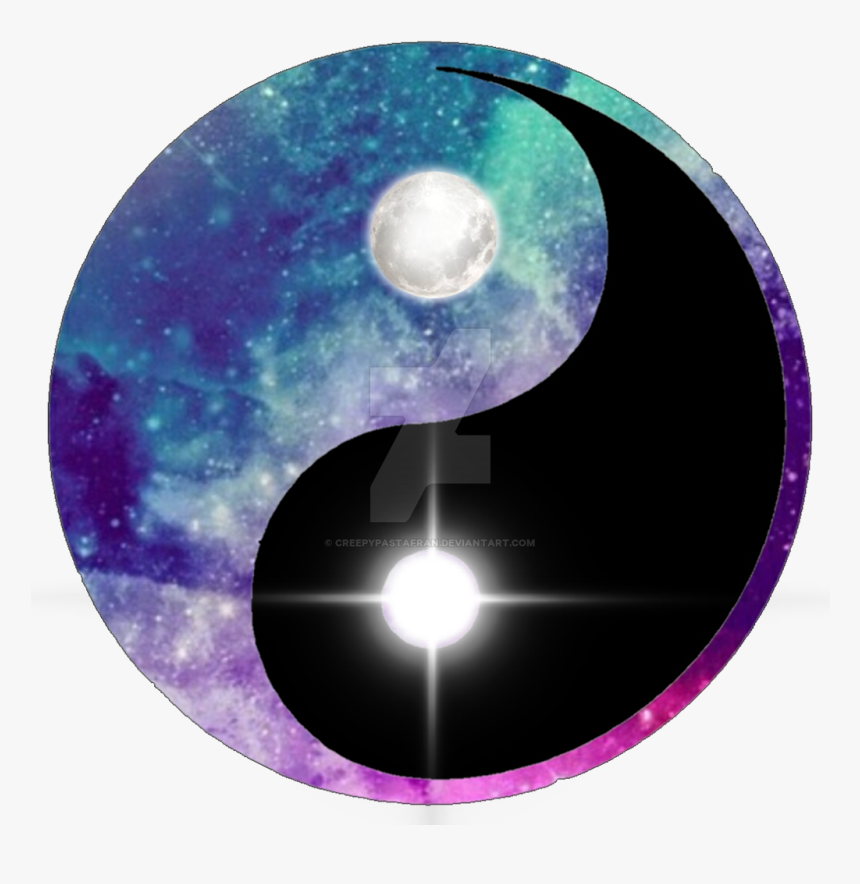 Drawing Space Galaxy - Blue And Purple Yin Yang, HD Png Download