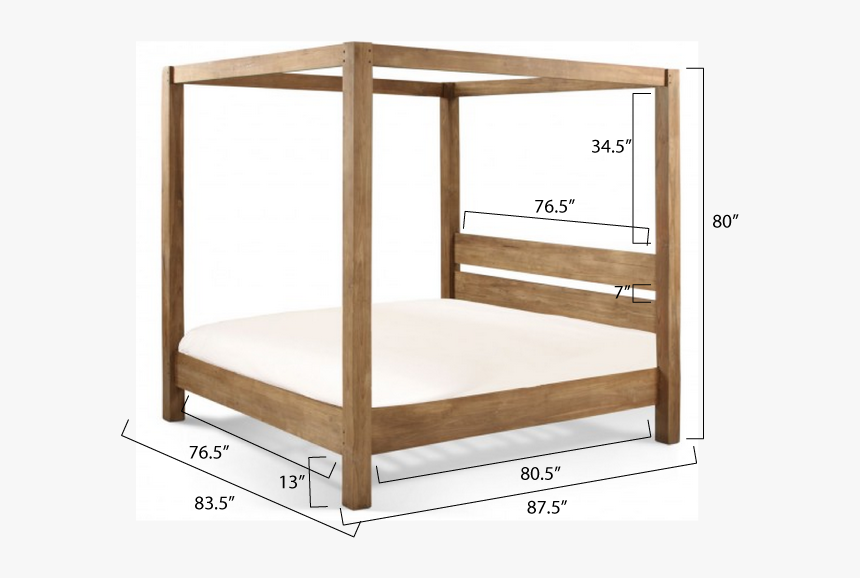 Diy Queen Canopy Bed Frame, HD Png Download