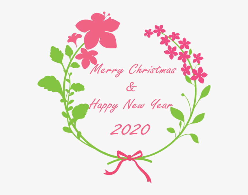 Happy New Year 2020 Flower, HD Png Download