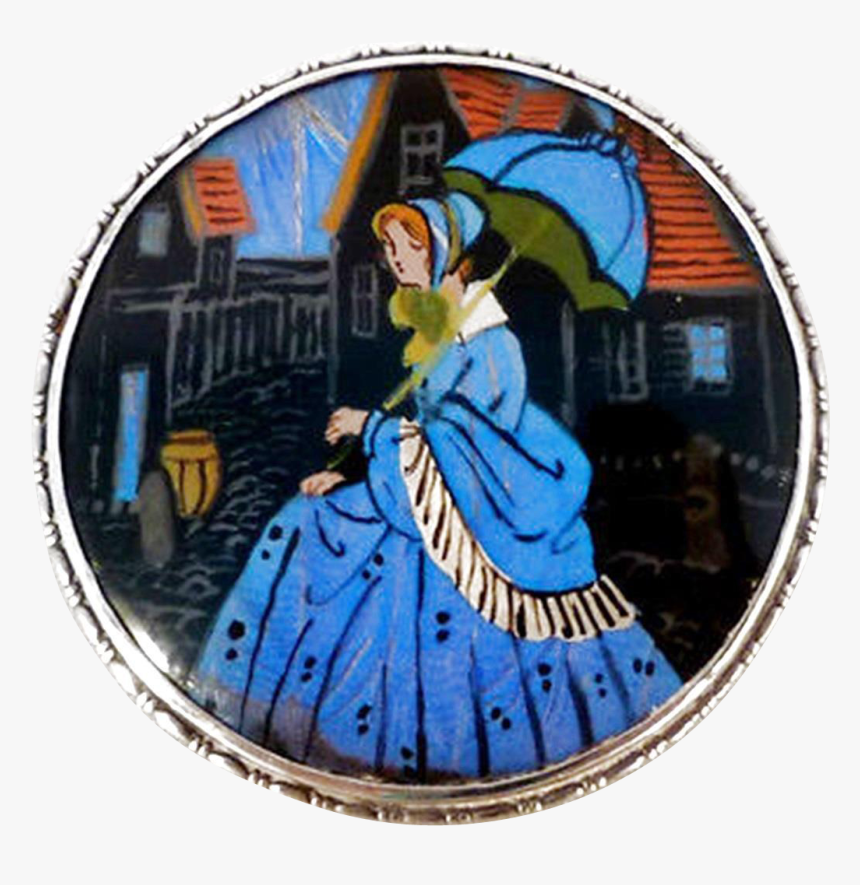 Art Deco Sterling Morpho Butterfly Wing Crinoline Lady - Cartoon, HD Png Download