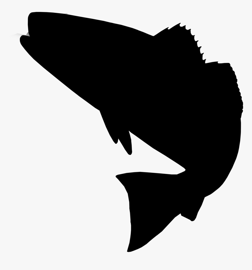 Clip Art Red Drum Fishing Silhouette Image - Red Drum Fish Silhouette