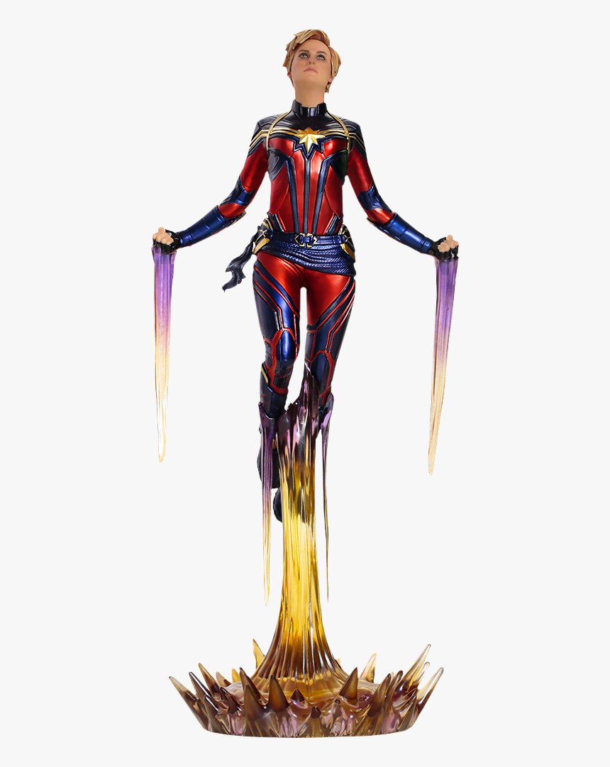 Captain Marvel 1/10th Scale Statue - Captain Marvel Iron Studios, HD Png Download