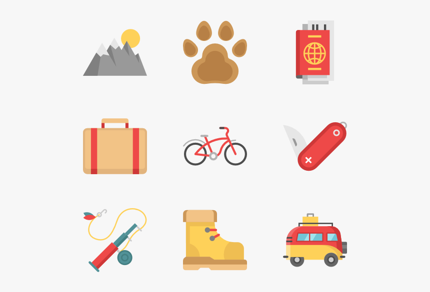 Camp Icon Silhouette Nature Symbol Equipment Vector - Camping Icons Png, Transparent Png