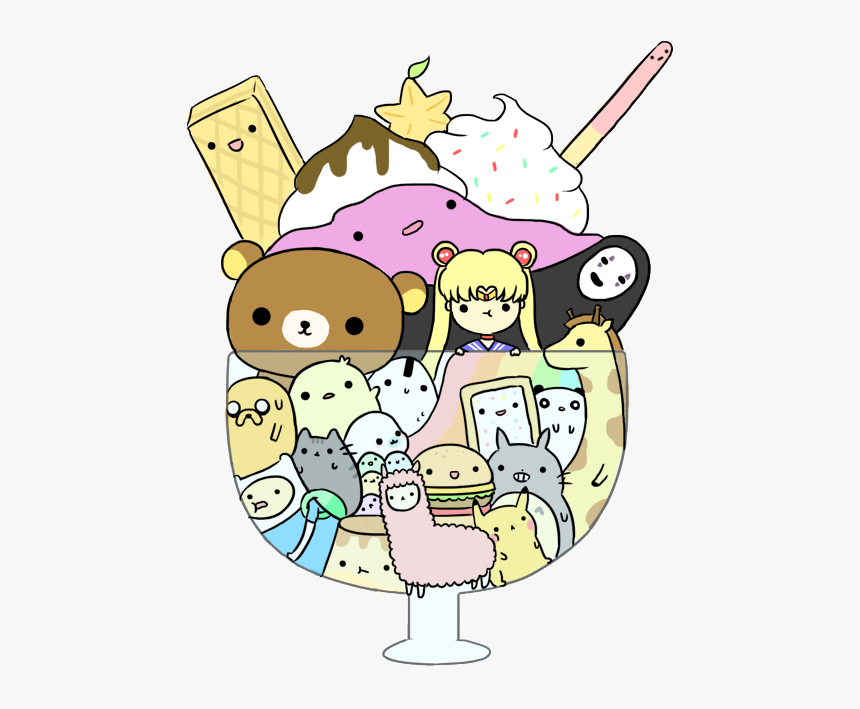 #icecream #cookie #pocky #llama #rilakkuma #sailormoon - Kawaii Jake And Finn, HD Png Download
