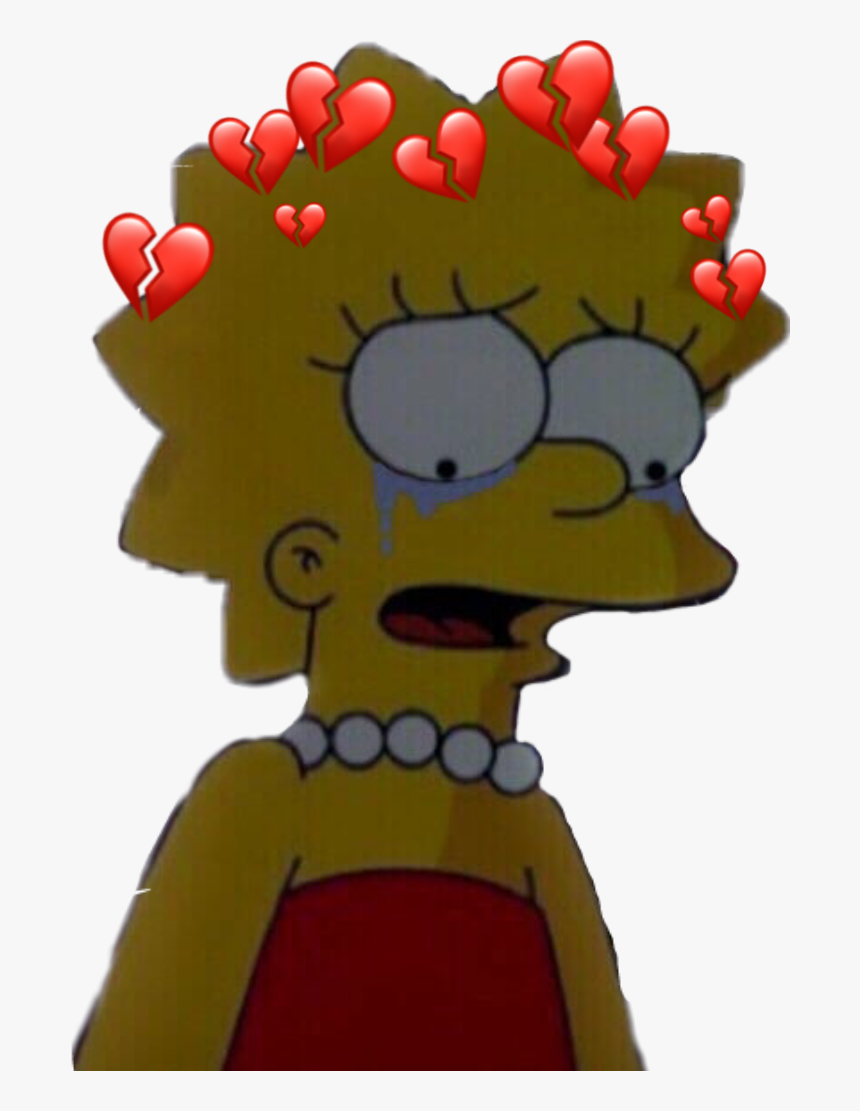 #aesthetic #simpsons #heartscrown - Aesthetic Simpsons, HD Png Download