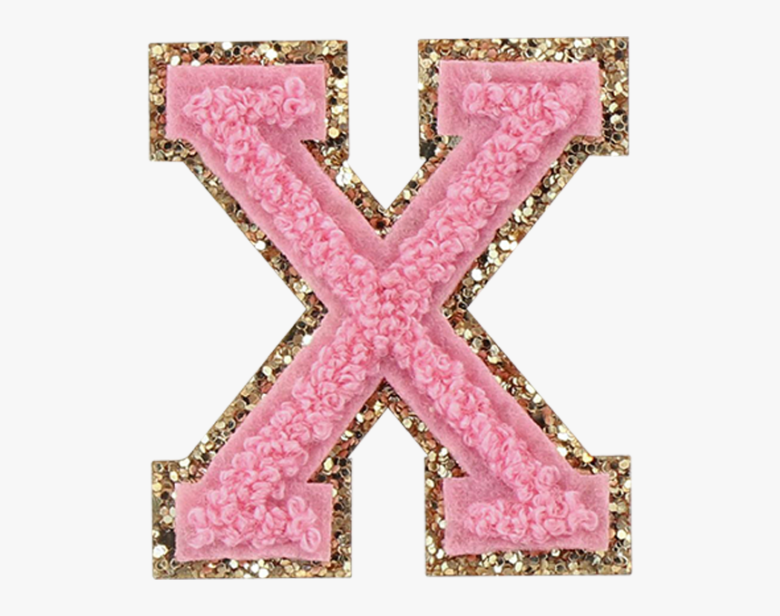 Guava Glitter Varsity Letter Patches - Cross, HD Png Download