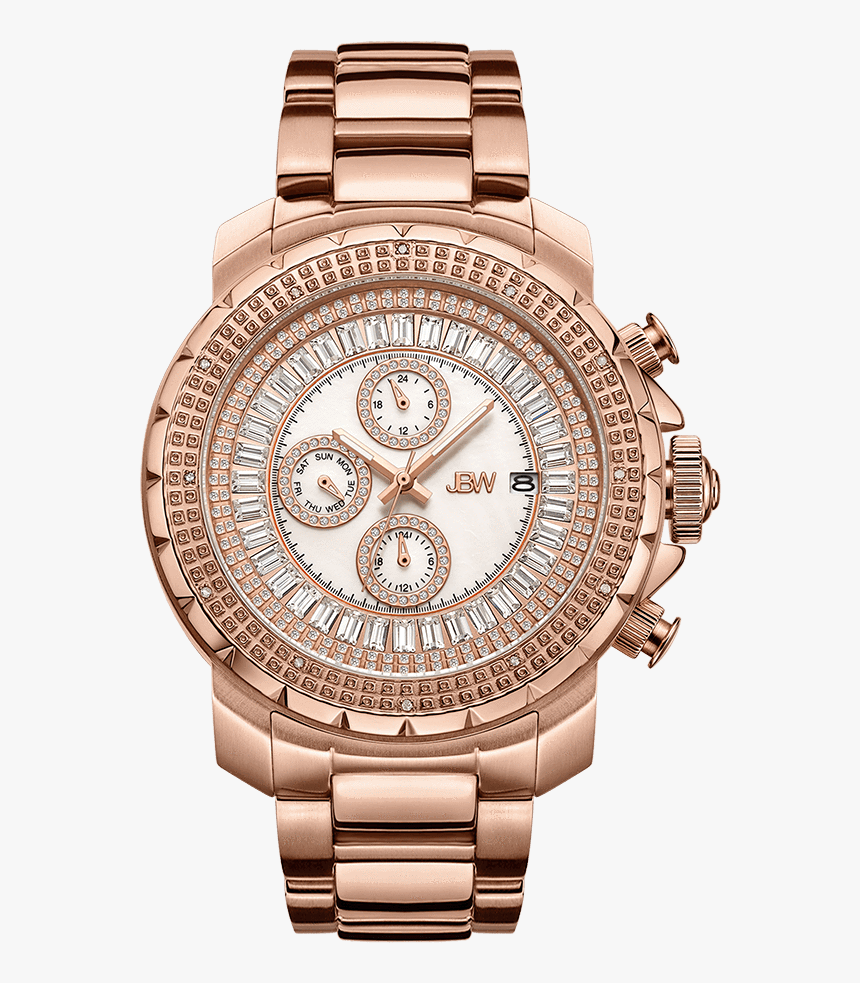 Jbw Titus J6347e Rose Gold Diamond Watch Front - Đồng Hồ Jbw Nam, HD Png Download