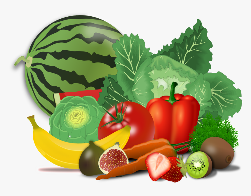 Fruits And Vegetables Drawing, HD Png Download