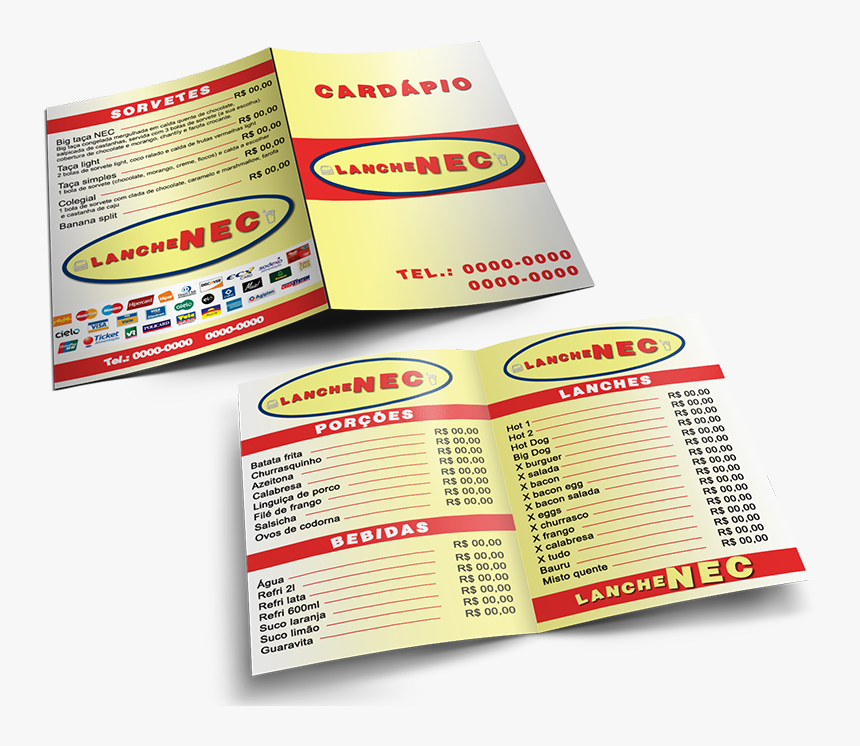 Cardapio Impresso Png, Transparent Png