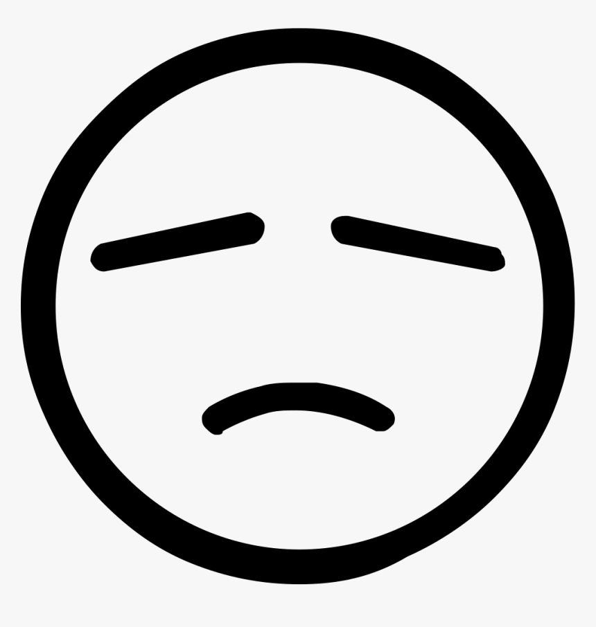 Sad Face - Stick Figure Head Png, Transparent Png