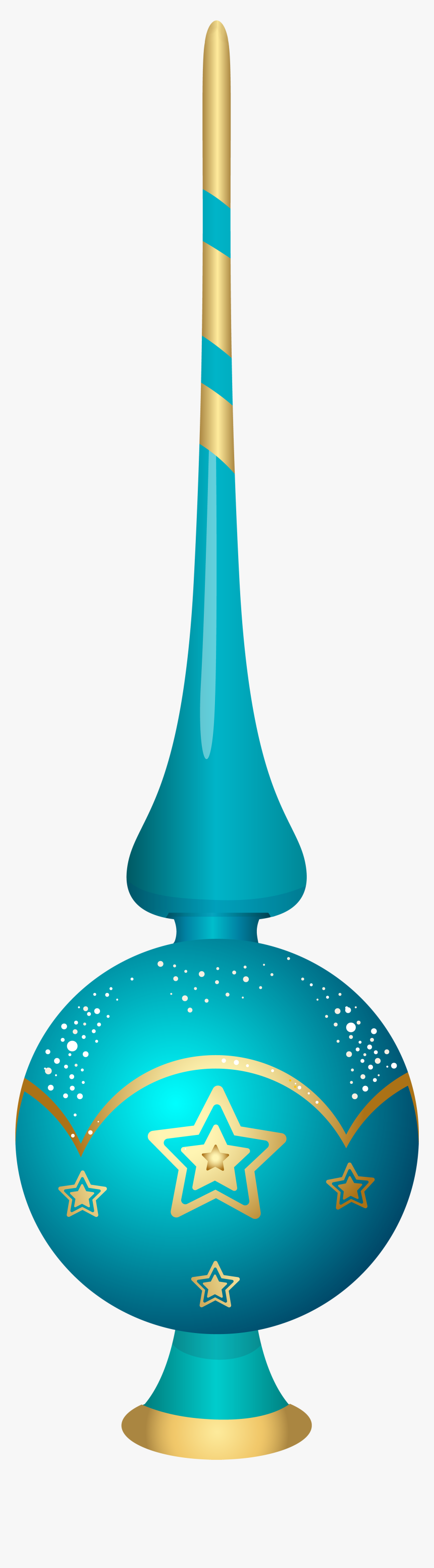 Blue Christmas Tree Top Ornament Transparent Png Clip - Christmas Tree Top Png, Png Download