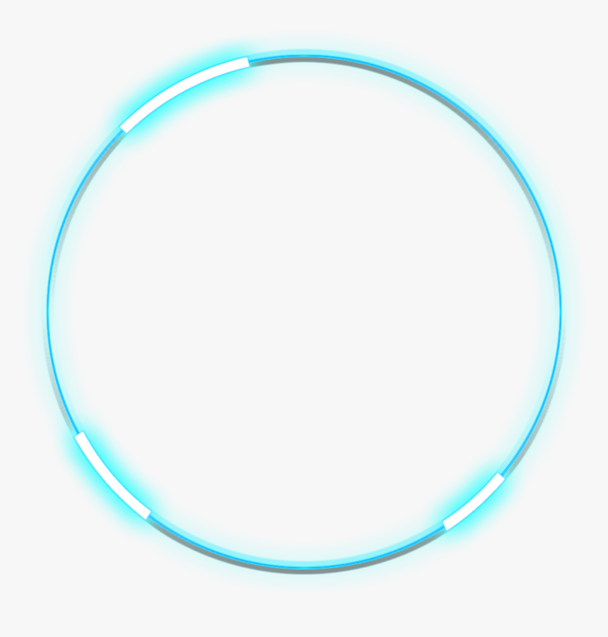 #neon #round #blue #freetoedit #circle #frame #border - Circle, HD Png Download