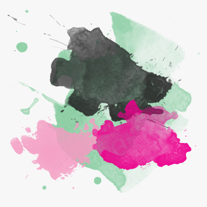 - Design Art Purple Rose Watercolor Sketch - Green Watercolor No Background, HD Png Download