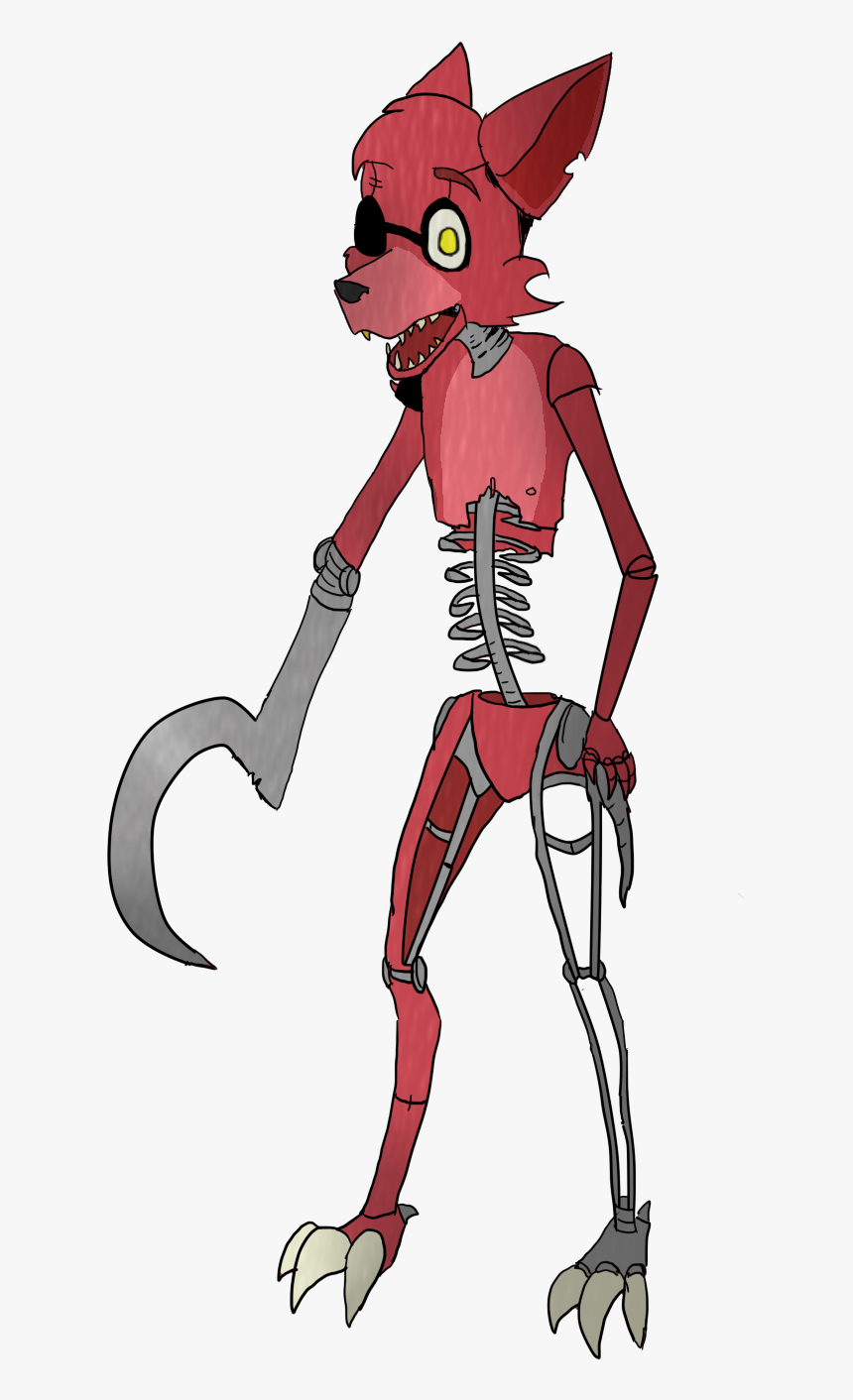Graphic Free Stock Nightmare Drawing Cartoon - Five Nights At Freddy's Foxy Drawings, HD Png Download