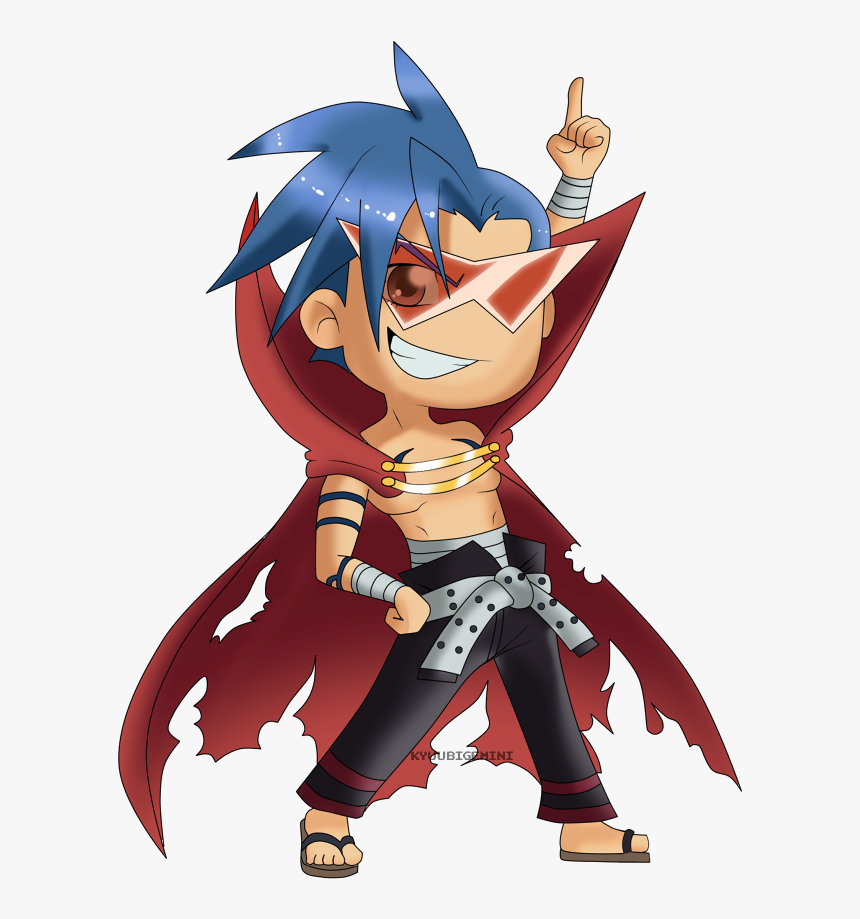 Image Freeuse Download Drill Drawing Gurren Lagann - Tengen Toppa Gurren Lagann Chibi, HD Png Download