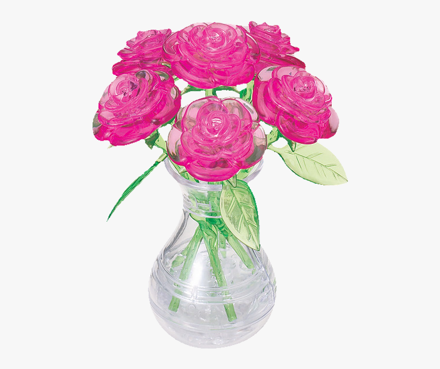 3d Crystal Puzzle - Crystal Puzzle Rose Pink, HD Png Download