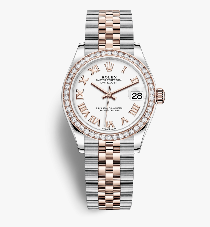 Rolex Datejust 31 Stainless Steel/ Rose Gold / Diamond - Rolex 278381rbr 0006, HD Png Download