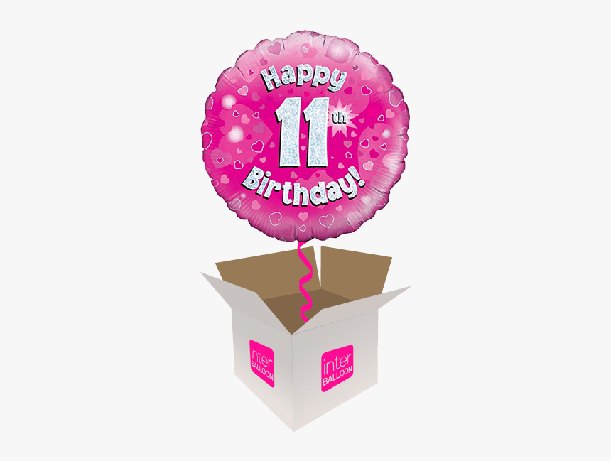 11th Birthday Pink Holographic - Happy 17th Birthday Balloon, HD Png Download