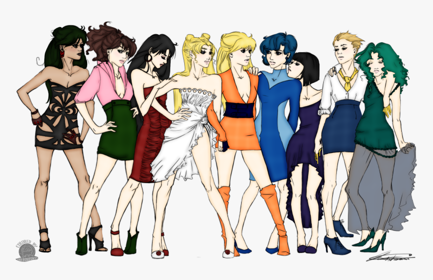 Sailor Scouts Fashion , Png Download - Sailor Scouts Outfits, Transparent Png