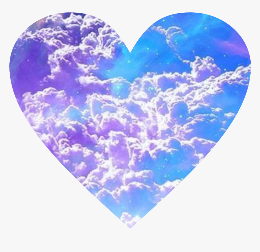 Transparent Heart Cloud Png - Blue And Purple Love Heart, Png Download