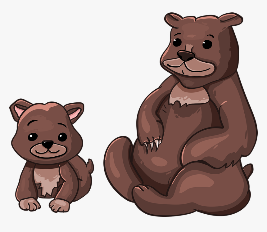 Медведь И Медвежонок Пнг, HD Png Download