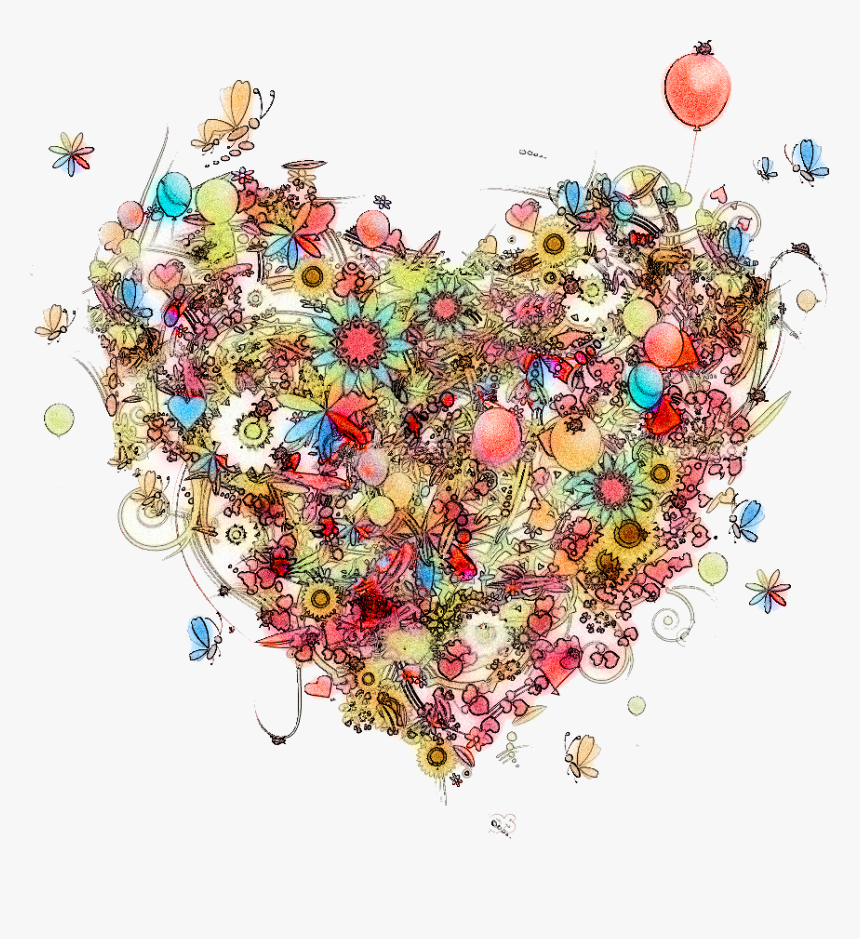 Water Color Heart Png, Transparent Png
