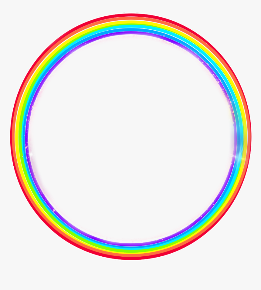 #rainbow #rainbows #วงกลม #circle #cycle #cute #love - Circle, HD Png Download