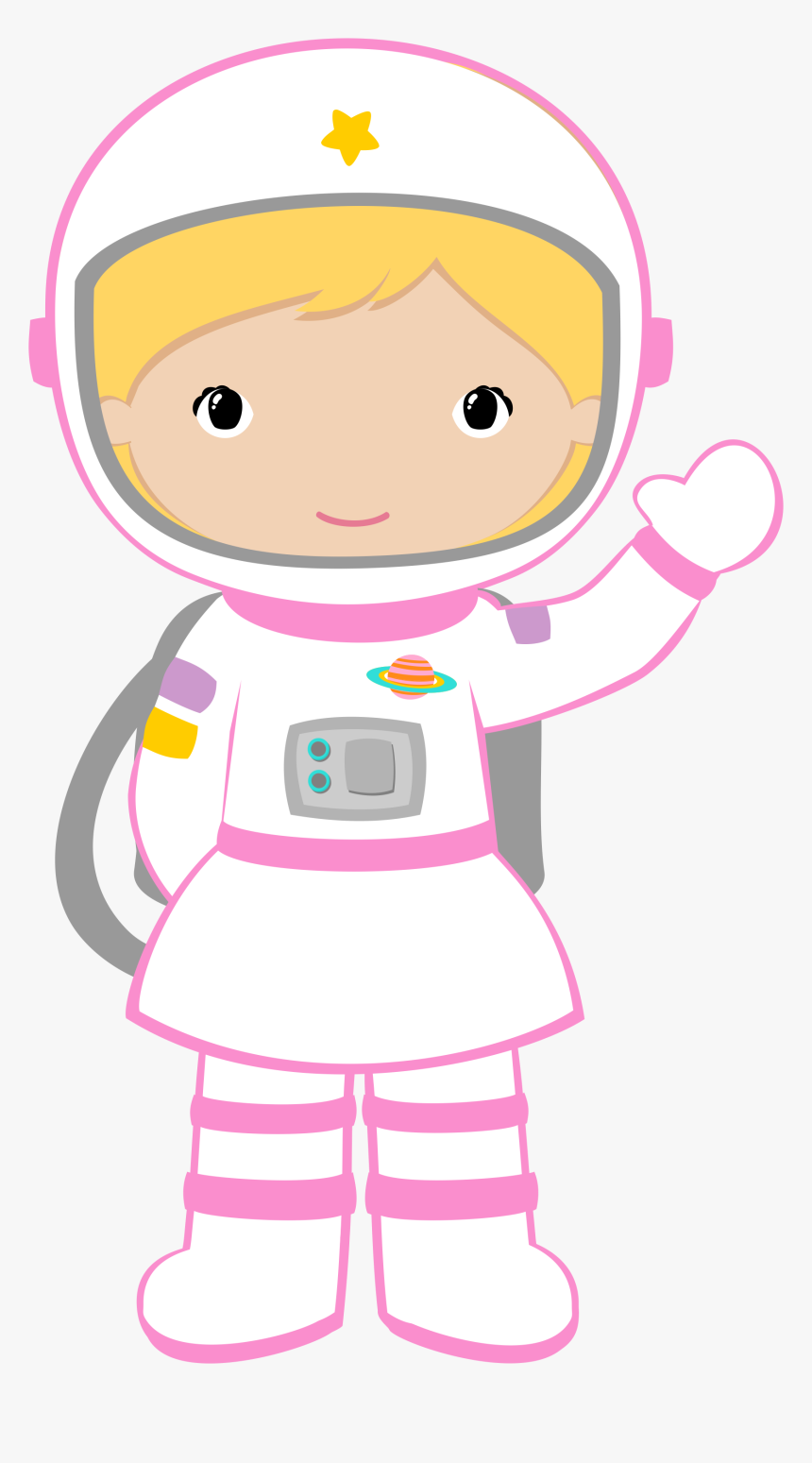 Nursery Wall Decals Monogrammed Wall Decals - Pink Astronaut Clipart, HD Png Download