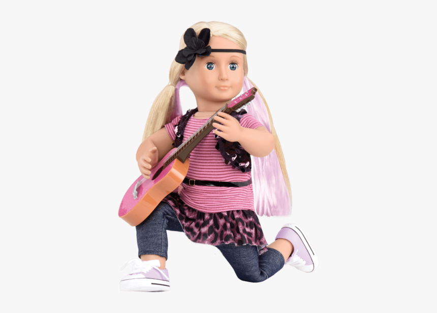 Layla Posing On One Knee With Guitar - Our Generation Layla, HD Png Download