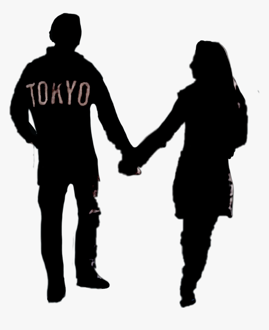 #love #handholding #holdinghands #walk #walking #walkinghandinhand - Mother And Father Silhouette, HD Png Download