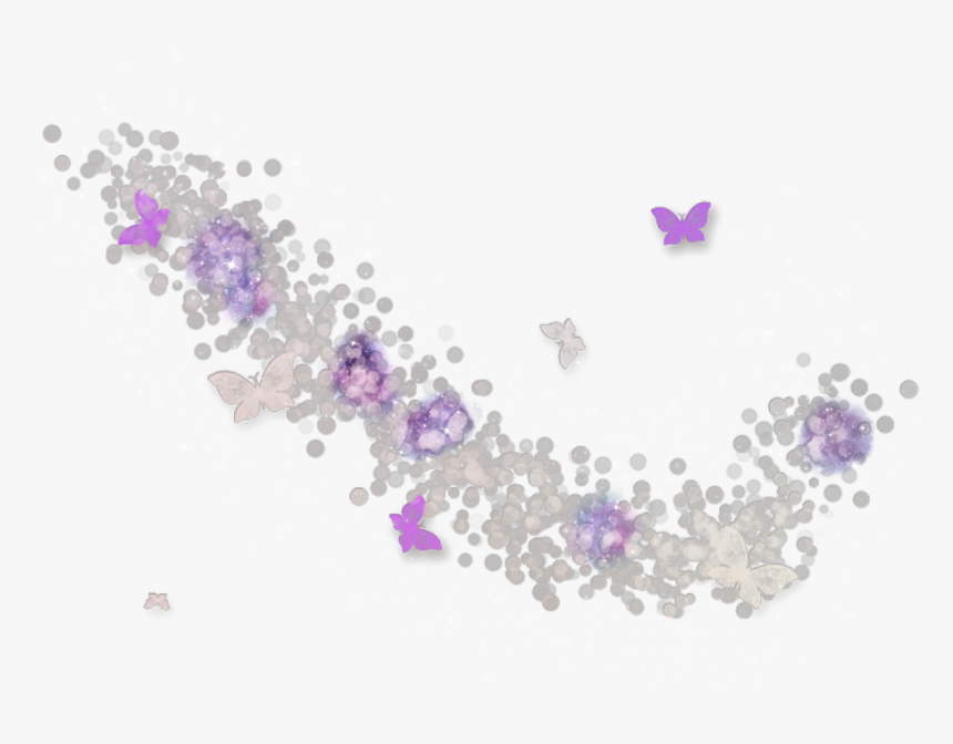 #ftestickers #sparkle #butterflies #purple - Necklace, HD Png Download