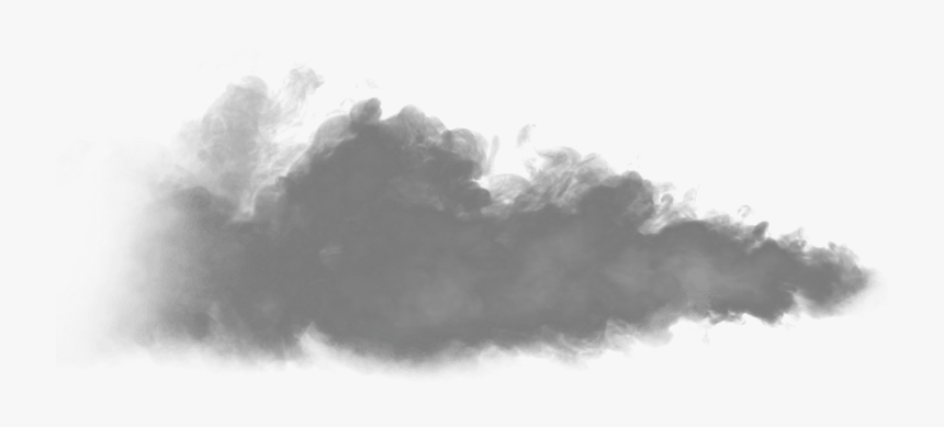 手绘卡通烟雾炊烟烟雾特效 - Monochrome, HD Png Download