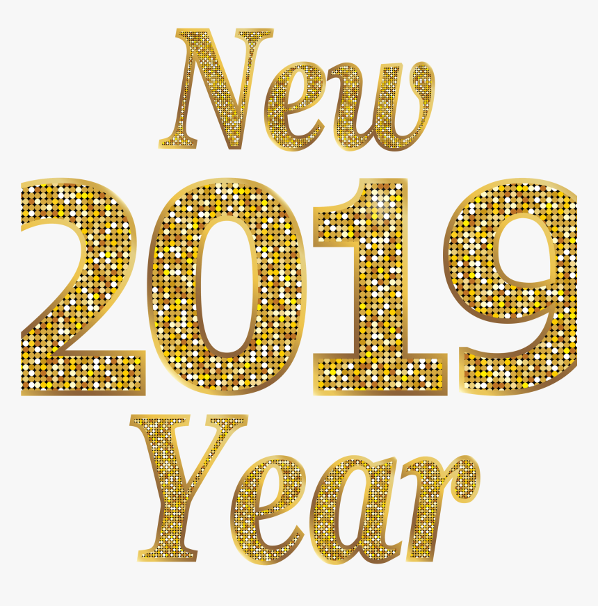 Gold Transparent Happy New Year 2019 Png Clipart , - New Year Png 2019, Png Download