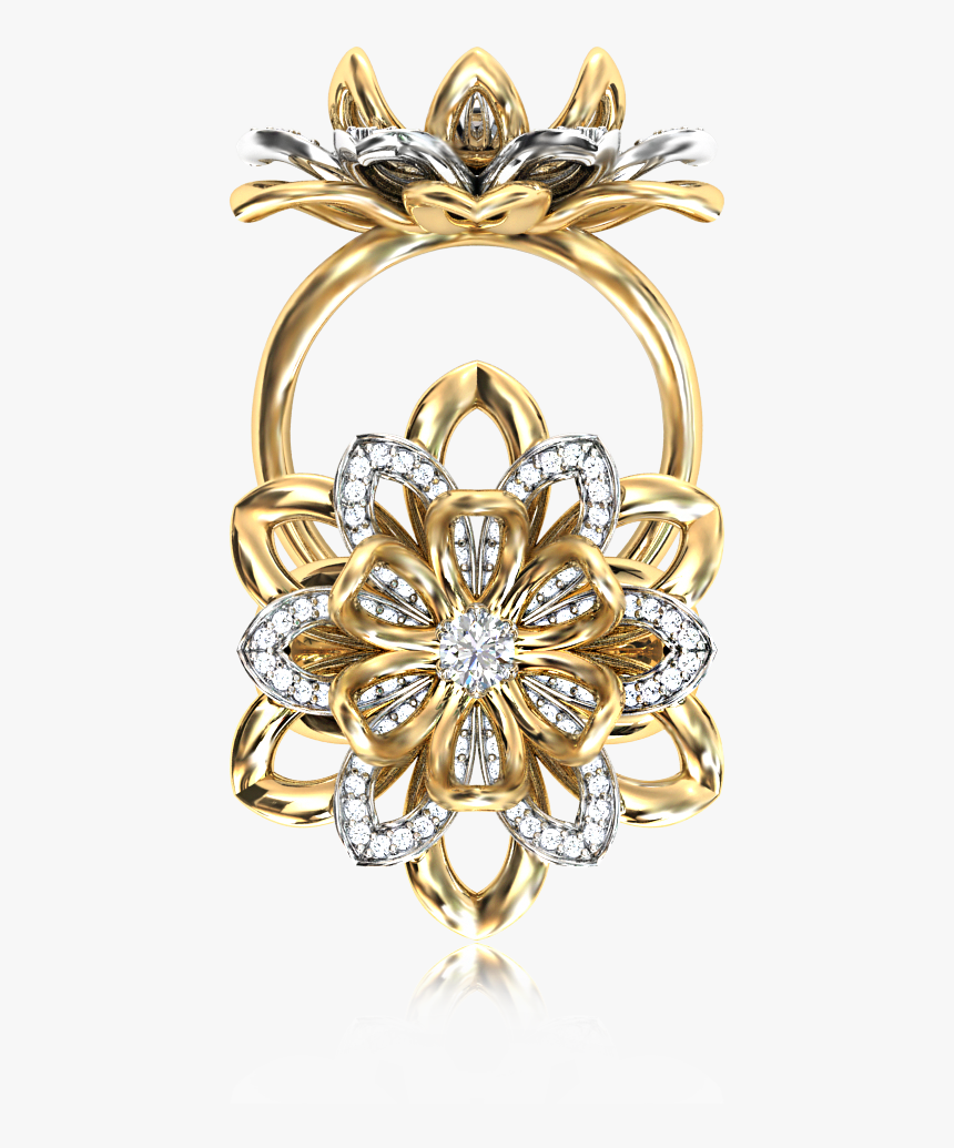 7250 Protea Dress Ring Two Tone - Brooch, HD Png Download